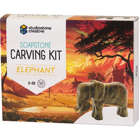 Studiostone Creative Elephant Soapstone Carving Kit ELUK